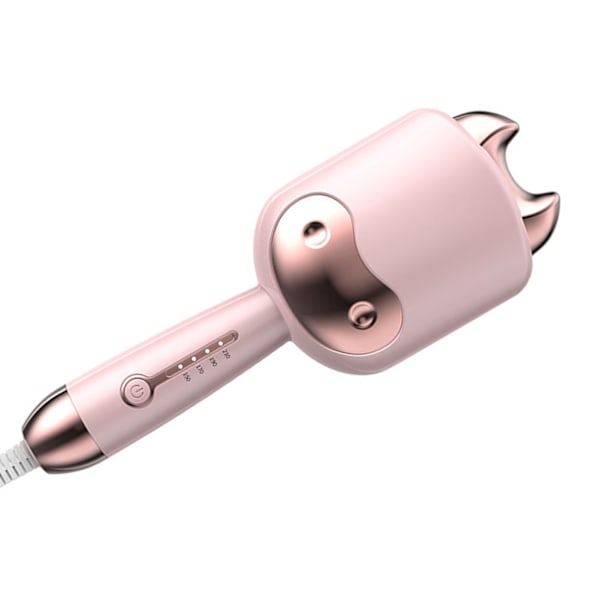 Koformet krøllejern Professionel 1,3 tommer temperaturjusterbar elektrisk hårcurlere Styling Tool Rosa