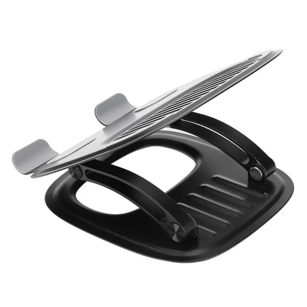 Bærbar computerstativ Sort aluminiumslegering Sammenfoldelig justerbar højde Hul design bærbar computerholder Kompatibel med 10 til 16 tommer bærbar computer
