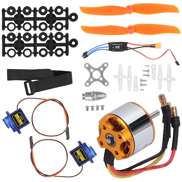 2212 1400KV Motor 8060 Propeller 9G Servo 30A XT60 ESC Kit til Fjernstyret Helikopter