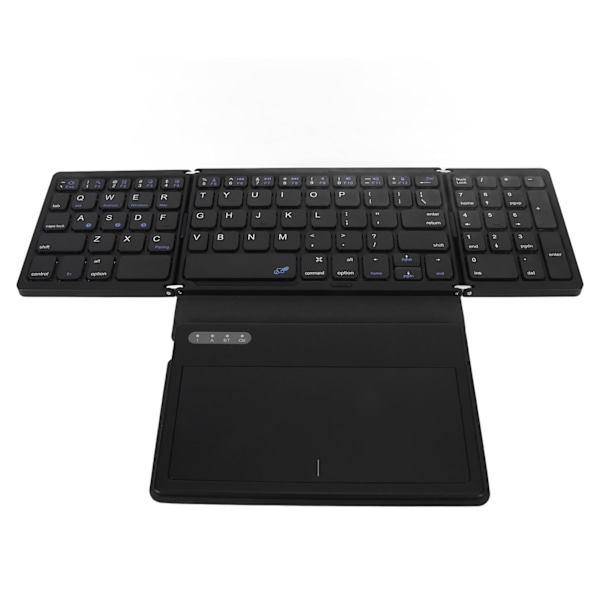 Foldbart Bluetooth Tastatur Lav Latency Bluetooth 5.1 Tastatur i Fuld Størrelse med Stor Touchpad til IOS til Android til Windows