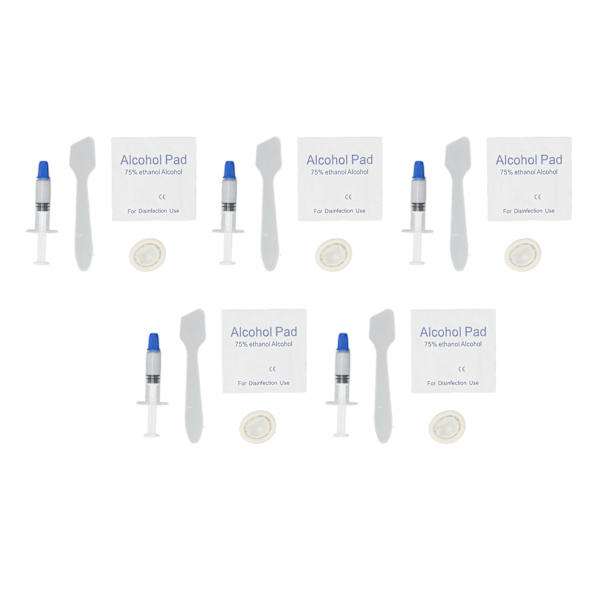 5 kpl Lämpöpasta 3,2W/m.k Metallivapaa Turvallinen Vahva Tarttuvuus Lämpöjohtava rasva Sirusetille GPU CPU-tulostimelle 0,5ml, 0,04oz