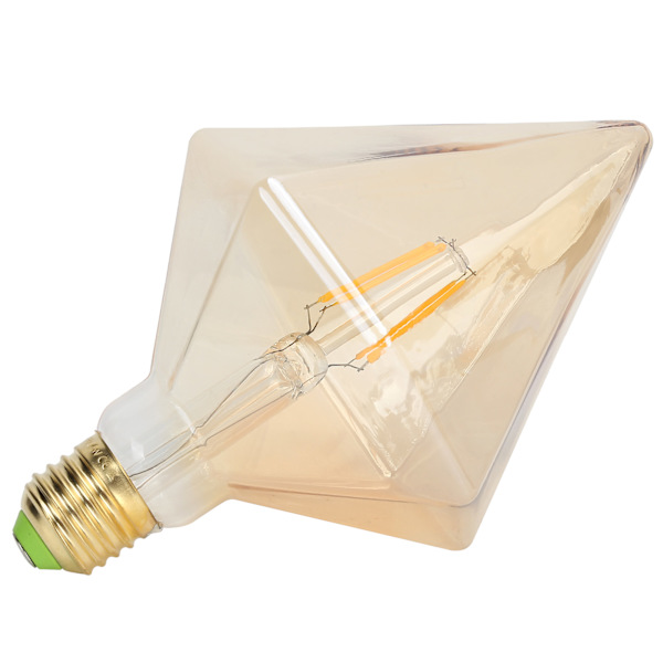 LED-glödtrådslampa i retrostil pyramidform 4W E27-lampa för hembelysning Varmt ljus