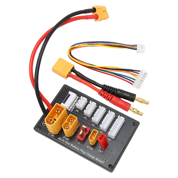 Lipo Batteri Parallel Opladningskort Fem i En XT30 XT60 XT90 JST T Stik Multi Opladningsplade til Imax B6 B6AC IDST Q6 Lite