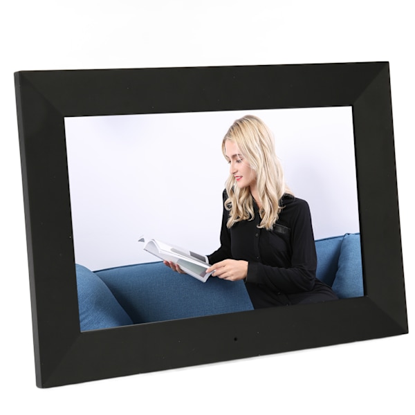 8-tommer WiFi digital billedram IPS-touchskærm Del fotos Videoer Smart fotoramme med 16 GB lagerplads Væghængt sort EU-stik