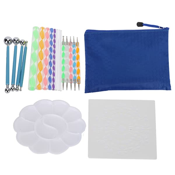 20 stk Mandala Dotting Tools Sett DIY Art Rock Dot Stencil Brett Maletilbehør