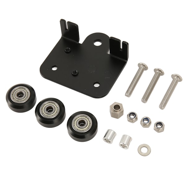 3D-ekstruder bakstøtteplate med remskive, ekstruderende bakplate for Ender 3 3s 3 Pro CR 10 CR 10S S4 S5-serien 3D-skrivere
