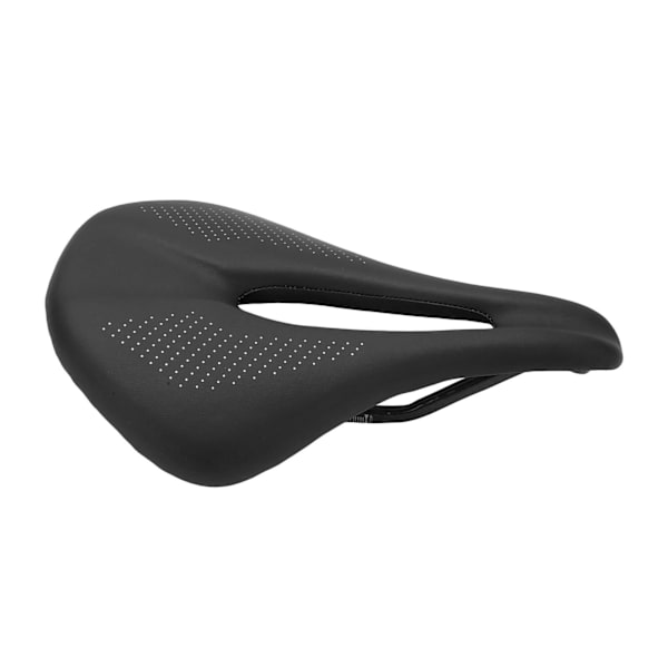 155 mm bred kolfiber läder Cykelsadelkudde ihålig Cykelvägscykelkudde Svart