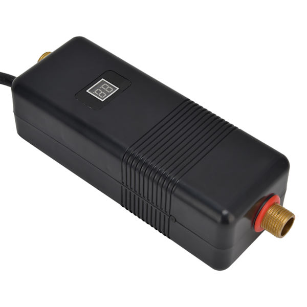 3000W Välitön sähköinen vedenlämmitin kodin kylpyhuoneeseen, keittiöön, vessaan, leirintään, musta UK 220V 1,5㎡