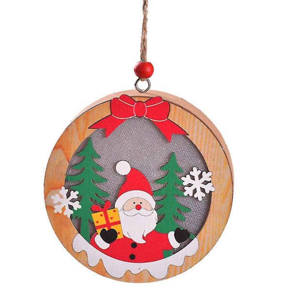 Jultomtens hänge, juldekoration Xmas trä hängande ljus style 1