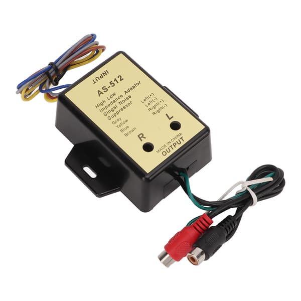2 Channel Line High Low Impedance Adapter Audio Speaker Level Output Converter