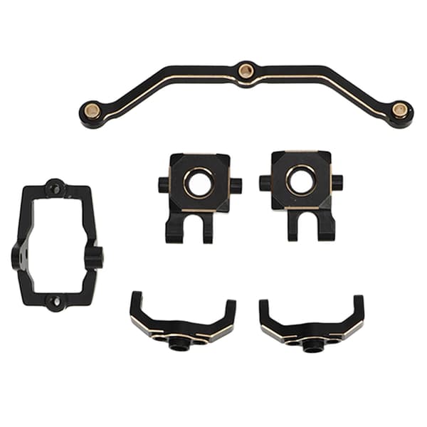 【NX】RC Styrekopsæt Sort Guld Messing Holdbar RC Styrespindel til Traxxas 1/18 TRX4M