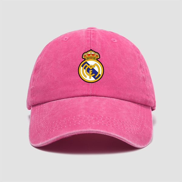 NY Real Madrid Champions League klubbsportträningshatt baseballkeps för män och kvinnor liten fräsch mjuk keps rose red