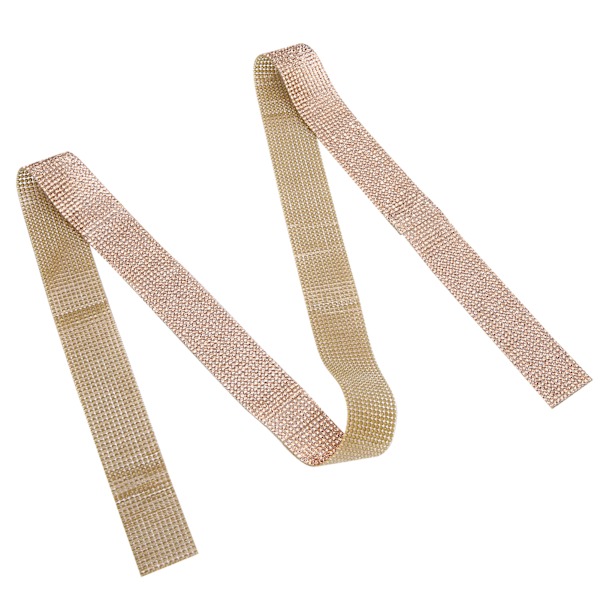 Kristallikivi Vyö Trimmi Sulatusliima DIY Koristelu Vaatteet Tarvikkeet 0,5 Yard 12 Rivit Champagne