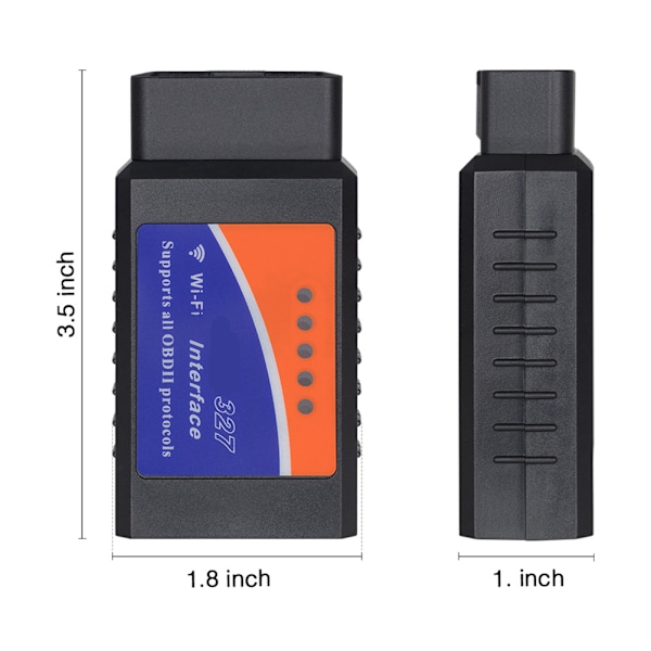 ELM327 WiFi OBDii -liitäntä OBD2 Can -skanneri diagnostiikkatyökalu iOS:lle ja Androidille