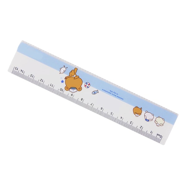 15 cm muoviviivain Piirretty kuvio Aaltomainen reuna Suora viivain oppilaille Lapset Koulutoimisto Mittaus