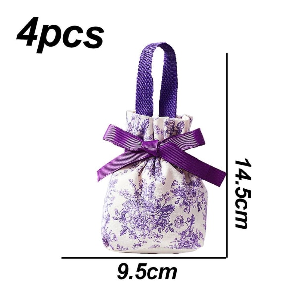 Lahjapussit hääjuhliin, hääkarkkilaukku, riimu- tai korttilahjapussi, kiristysnyörillä säilytysämpäripussi purple