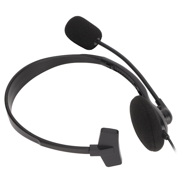 S480 Telefon Headset 3,5 mm Plugg Brusreducering Justerbart Single Ear Kundtjänst Headset för datorer Svart