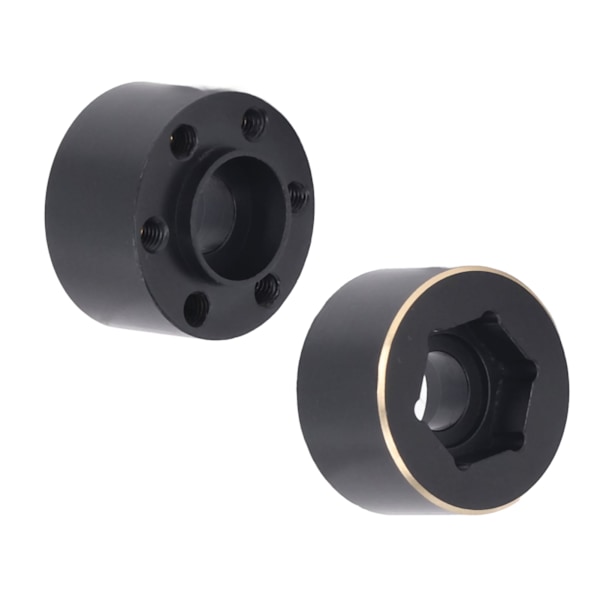 2st 1,9 2,2 tums hjul Hexnav bredda adapter Mässing svart hjulfälg Adapter för fjärrkontroll bil 12mm / 0,5in