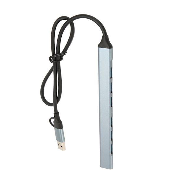 Typ C Hub 7-gränssnitt 5 Gbps aluminiumlegering Plug and Play Space Grey USB 3.0 dockningsstation för stationär bärbar dator