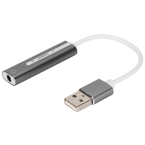 USB-lydkort Aluminiumlegering Ekstern computerlydkort til alle computersystemer 7.1 Stereo
