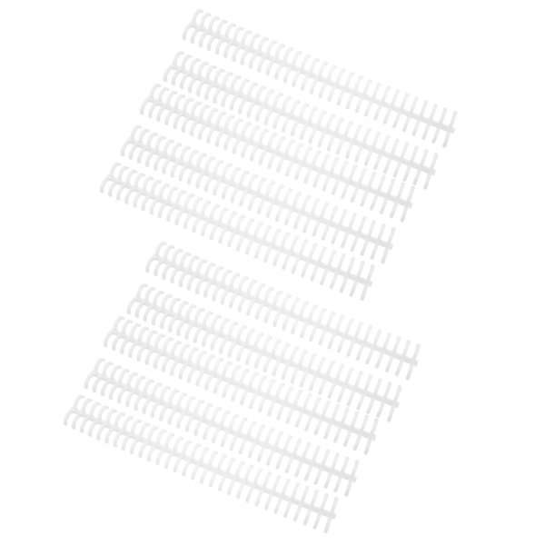 10 stk Bindende Rygge Spiraler Spoler Kamme 30 Hull Plastbånd til Løsblad 1/2in Diameter Hvid