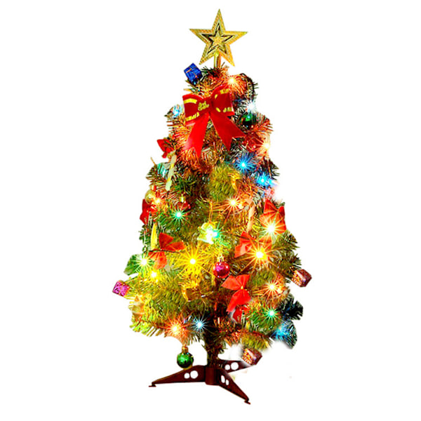 45 cm LED mini julgransprydnader Bordsskiva konstgjord julgran LED strängljus julgransdekoration