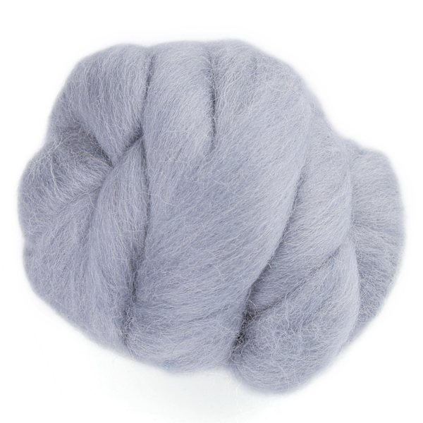 55 g färgad nålfiltning Ull Roving Spinning Sömnad Trimning Hantverksmaterial (grå)