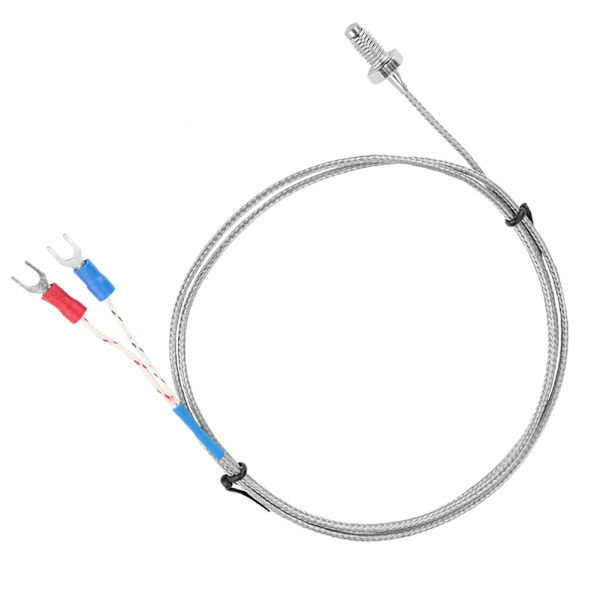 M6 Skruv Fingänga Typ K Termoelement Temperatursensor Tråd 0-400 ℃ (3 m)