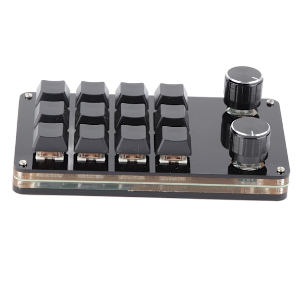Rødt Bryter Makro Tastatur Plug and Play Ergonomisk Tilpassede Knapper USB Mini Tastatur for Desktop PC 12 Taster 2 Knapper