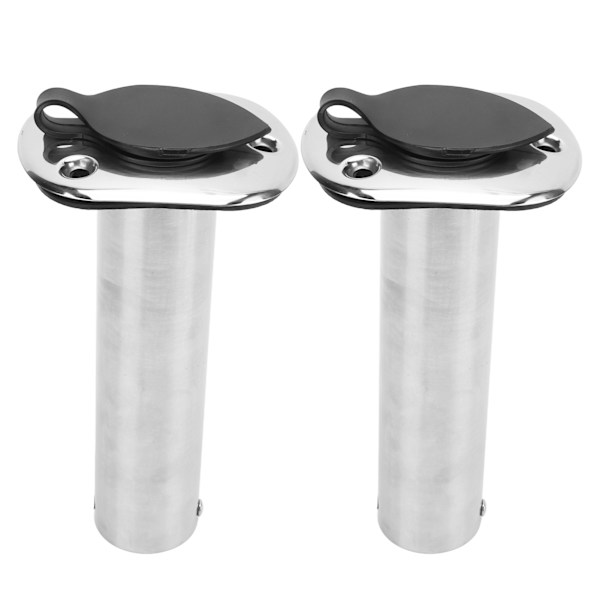 2 stk Båtfiskestavholder 9 tommer 316 Rustfritt Stål UV PVC Fôr 90° Flens Flush Mount for Yacht