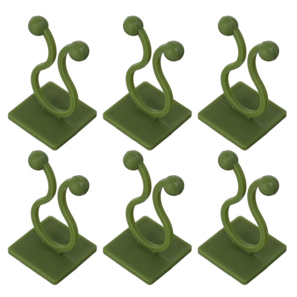 10 stk Veggplanteclips for klatreplanter Green Vine Plant Support Clips Plantetilbehør Selvklebende klips Hengende plante kroker