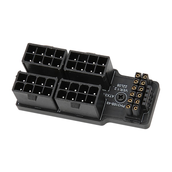 ATX 4 8P Vinklet Adapter 32P Til 16P 600W 12V HPWR Plug and Play Grafikkort Strømadapterkort til Skrivebordet Sort