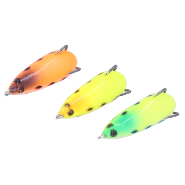 3 stk kunstig fiske agn Naturlig myk silikon agn fiskebad med krok