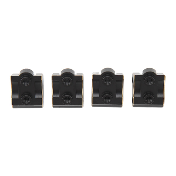 4 stk RC Link Mount Messing Stabil Rustfri RC Oppgraderingsdeler for Axial SCX10 II AR44 Aksler 1/10 Svart