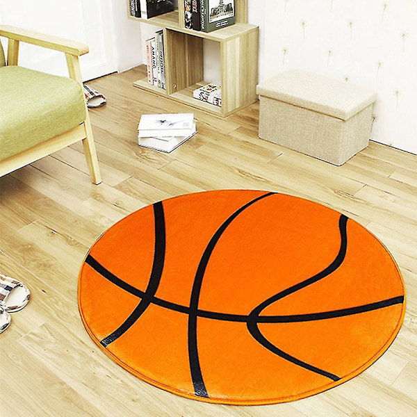 Fotball og basketball mønster rund stolmatte Hjemmedekor 80cm