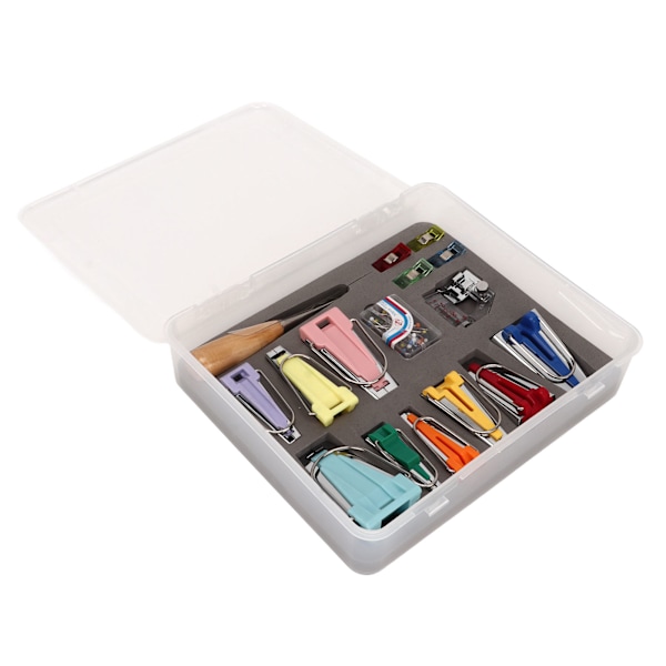 Sy Bias Tape Maker Kit med Snap On Binders Fot 9 Bias Tape Makers Quilt Syl Bias Tape Maker maskin för gör-det-själv
