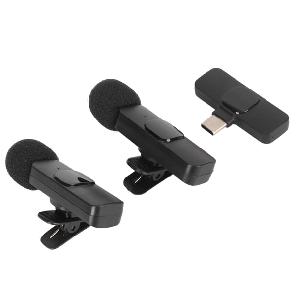 【NX】Trådløs Lavalier Reversmikrofon 1 til 2 Støjreducerende Type C Interface Mini Trådløs Clip-On Mikrofon til Interview