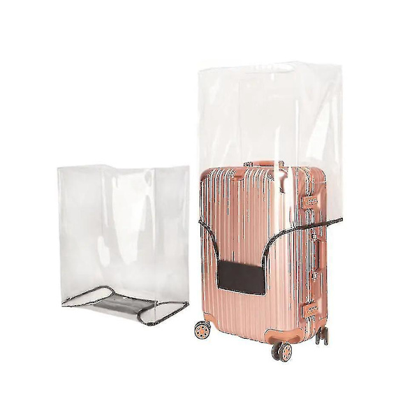 Transparent Vandtæt PVC Bagagebeskytter Cover til 28-tommer Kuffert
