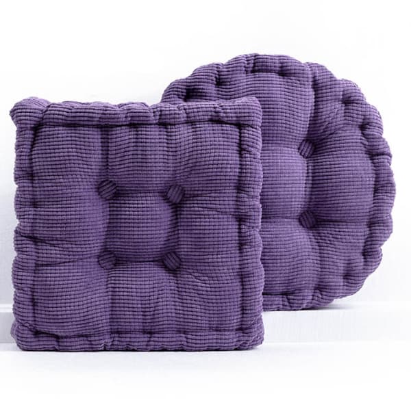 2 pehmustetun tuolin tyynyn setti ruokatuoleihin, violetti, pyöreä