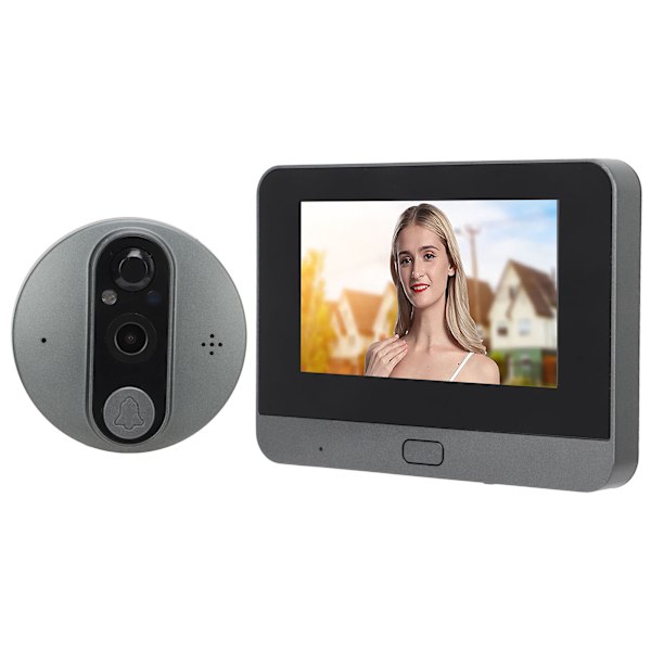 4,3 tums titthålskamera färgskärm 1080P 120° vidvinkel videodörrklocka Viewer Tvåvägsljud för Tuya APP