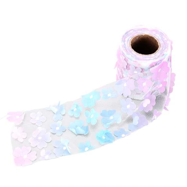 Blomster Tyllruller 8cm 10yd Fint Lysende Smuk DIY Fleksibel Bred Applikation Tyllrullerulle Stof Gradient Lilla
