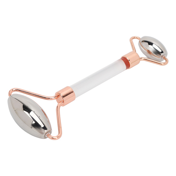 Ansiktsrulle i rostfritt stål Bärbar Ergonomisk Ansiktsrulle Massager för armar Ben Baksida Axlar