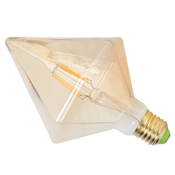 【NX】LED-glødepære retrostil pyramideform 4W E27 pære til hjemmebelysning varmt lys
