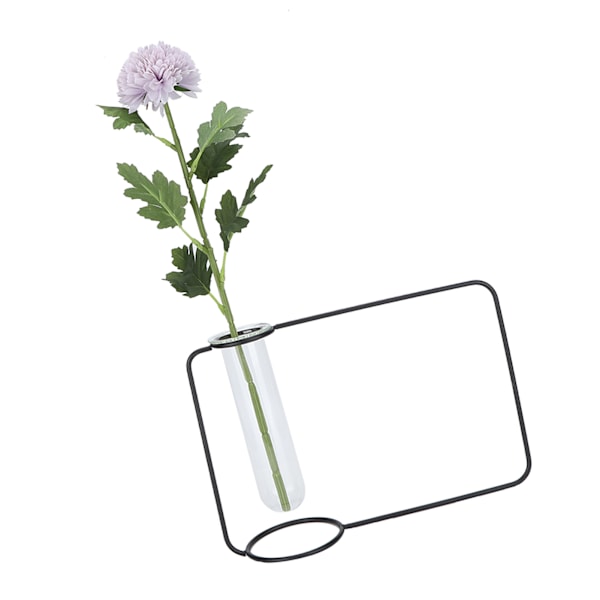 Innovative hengende plante-reagensrør Transparente hydroponiske plantevaser for hjem innendørs svart