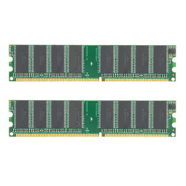 2 stk. Minnemodul Stasjonær Datamaskin for AMD Dobbeltsidig 16-Korn DDR 1GB 400Mhz PC3200