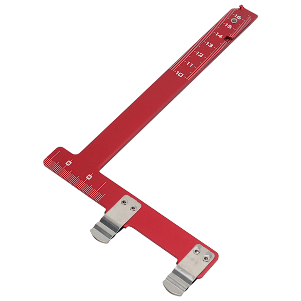 T-formet bue lineal Foldbar design 2-sidet skala Aluminium legering L bue måleværktøj til sammensatte recurve buer Sort