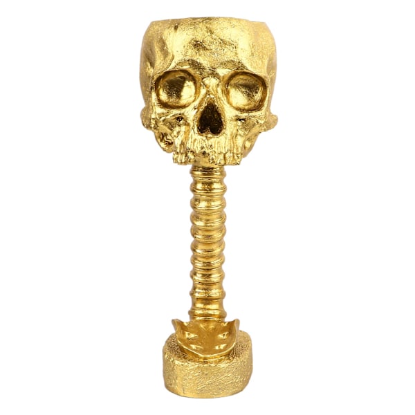 Skull Planter Spine Stand Set Innovativt Utsökt dekorativt handmålat harts skelett blomkruka för hemträdgård guld