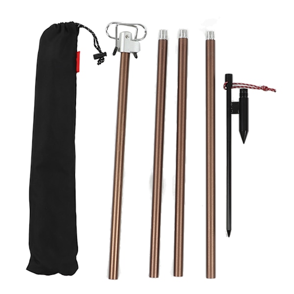 Camping Lygte Stang Foldbar Letvægts Aluminium Legering Udendørs Lanterne Stativ med Opbevaringspose til Picnic Fiskeri Kaffe
