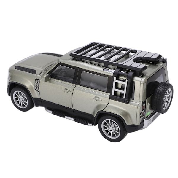 1:24 Maastoauto Alloy -malli Metalli Vetoauto Leikkiauto Äänellä ja Valolla Lapsille Poikien Lahjaksi Vihreä