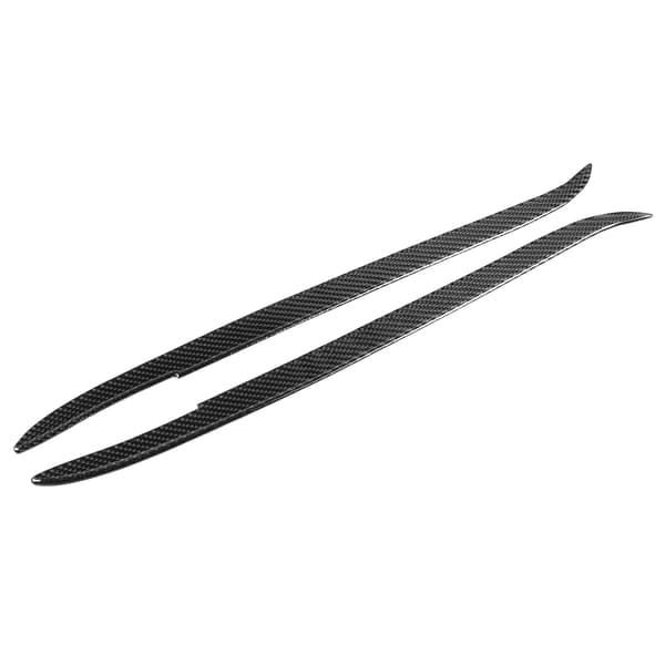 Par kolfiber-strålkastare ögonbryn ögonlock trim exteriör dekoration passar för E39 1997-2003